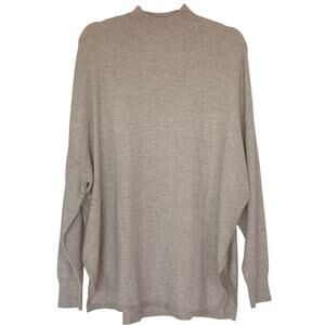 MNG Mango Mock Neck Slouchy Knit Long Sleeve Sweater Oversized Jumper Size Small